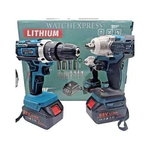 Avvitatore Bulloni ad impulsi +Trapano percussione professionale doppia batteria - Foto 1 di 9
