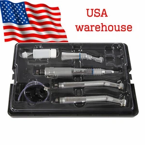 Dental Low & High Speed Handpiece Contra Angle Kit Push Button 4Hole NSK Style Y - Picture 1 of 11