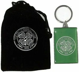 Celtic F.C Desde 1888 Llavero de lujo con bolsa de regalo de terciopelo gratis - Imagen 1 de 2