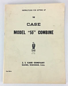 Vintage Case Model 55 Mähdrescher Aufbau Bedienungsanleitung Erstausgabe - Bild 1 von 5