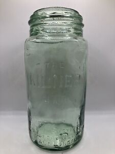 Old Aqua Glass Kilner Jar 