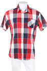 SELECTED HOMME koszula z krótkim rękawem w kratkę 44 czerwone odcienie niebieskich odcieni