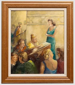 June Bevan (b.1927) - 20th Century Oil, Musical Interlude - Picture 1 of 7