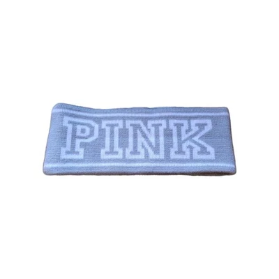 PINK by VICTORIA'S SECRET Graphic Print Gray Knit Headband Womens One Size - Image 1 of 4