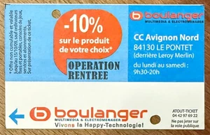 84 AVIGNON BÄCKER TITEL PARKKARTE PARKPLATZ PAPIER KEINE TELEKARTE - Bild 1 von 2