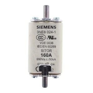 SIEMENS 3NE8-024-1 SITOR BLADE FUSE, INDICATOR, NH00 AR, IEC 60269, 690VAC, 160A - Picture 1 of 1