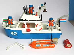 Playmobil Geobra Klicky 3539 Police Boat System Series Police 1979 - Imagen 1 de 15