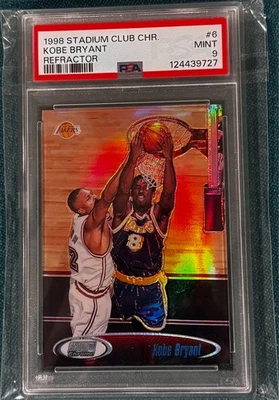 1998 Topps Stadium Club No6 переливающаяся карточка Коби Брайанта PSA 9 РЕДКАЯ КОЗА - Изображение 1 из 2