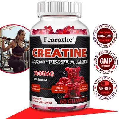 Pack de 3 gomitas monohidratadas de creatina para crecimiento muscular, energía y resistencia Foto 1 de 4