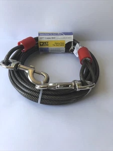 Cable de amarre para perros de hasta 200 libras, 20 pies, cable de calidad - extra fuerte, NUEVO - Imagen 1 de 5