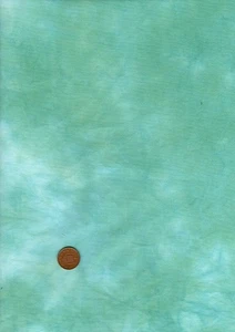 100% Cotton Fabric Random Hand Dyed Aqua White Patchwork Landscape - Picture 1 of 2