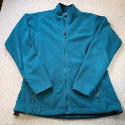 Chaqueta polar REI grande verde azulado cremallera completa para mujer al aire libre senderismo bolsillos Foto 1 de 4