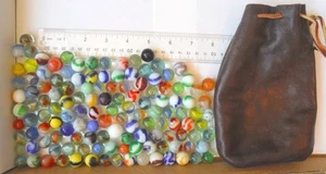 Vintage Lot Sammlung 130 Murmeln Achate Katzenauge Hummel etc! P7358 - Bild 1 von 7