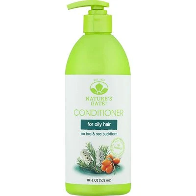 Nature’s Gate Conditioner For Oily Hair Tea Tree & Sea Buckthorn 18 oz Rare NEW - Image 1 of 4