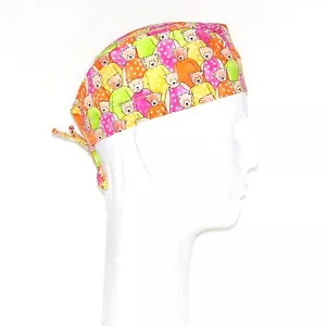 Colorful Bear Theme Scrub Hat - Picture 1 of 1