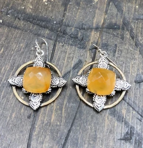 Barse Karina Earrings-Carnelian- Bronze- Sterling Silver- NWT - Picture 1 of 4