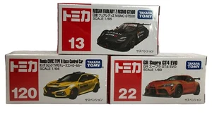 Tomica Cars lot Of 3 Diecast Cars #13,#22,#120 Takara Tomy New In Sealed Box - Picture 1 of 2