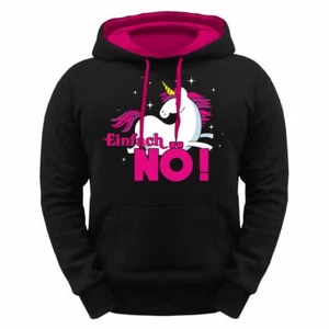 Sudadera con capucha para mujer y niña Hoodies unicornio simple NO divertidos refranes rosas - Imagen 1 de 2