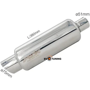 Simoni Racing Marmitta Scarico Acciaio Inox Tonda Inclinata FIRE SHOT EVO ESR085 - Foto 1 di 6