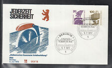 Berlin Germany 1972 FDC - Accident Prevention / Always Safety / Circular Saw