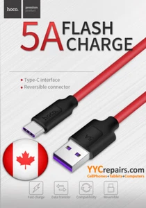 HOCO 5A Câble de Charge USB Type-C Chargeur Rapide Transfert de Données Synchronisation Huawei Mate 30 - Photo 1 sur 7