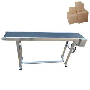 59" x 7.8" Power Slider Bed PVC Belted Conveyor Adjustable Speed 110V 60W - Picture 1 of 7