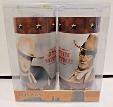 JOHN WAYNE Vandor JUICE GLASSES Set of 2 Tall 5.5" Original Packaging