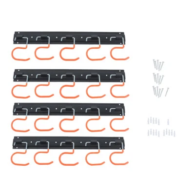 WALTYOTUR 68" All Metal Garden Tool Organizer Hooks - Garage Wall Organizer Wall Hardware