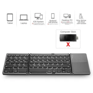 Folding Bluetooth Keyboards With Touchpad Portable Wireless Keyboard For Office - Photo 1/16