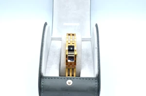 Ladies MOVADO ESPERANZA 88 H5 1400 Rectangular Black 18k Gold Plate Quartz Watch - Picture 1 of 6