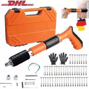Hochdruck Nagelpistole DIY Nagel Wandbefestigungswerkzeug mit 100Nägeln & Koffer - Bild 1 von 15