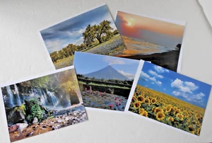 SCENIC BLANK GREETING CARDS W/ DESCRIPTION ON BACK 5 DESIGNS ~ NEW - Picture 1 of 11