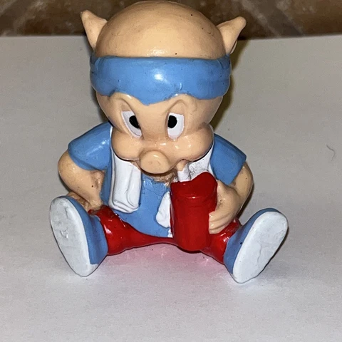 LOONEY TUNES PORKY PIG WORKOUT EXERCISE PVC FIGURE CAKE TOPPER RARE Cover