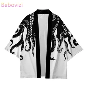 Nuevo cárdigan japonés suelto con estampado animal ropa de calle para mujeres y hombres kimono camisas - Imagen 1 de 32