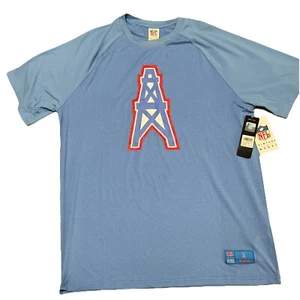 🔥 $40 NFL Vintage Marks Mens Houston Oilers T Shirt Blue Large Stretch - Picture 1 of 6