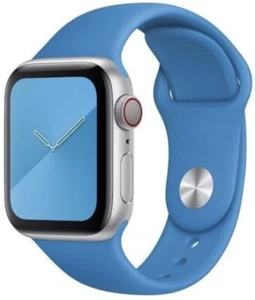 Original Apple Watch Band Silicone 44mm Blue M/L - Picture 1 of 3