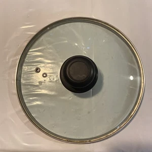 Pot Pan Cover Glass Lid 9 1/2 With Knob & Vent Hole - Picture 1 of 3