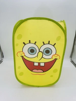 Vintage 2005 Spongebob Squarepants Pop-Up Mesh Clothes Hamper with Handles RARE - Image 1 of 4