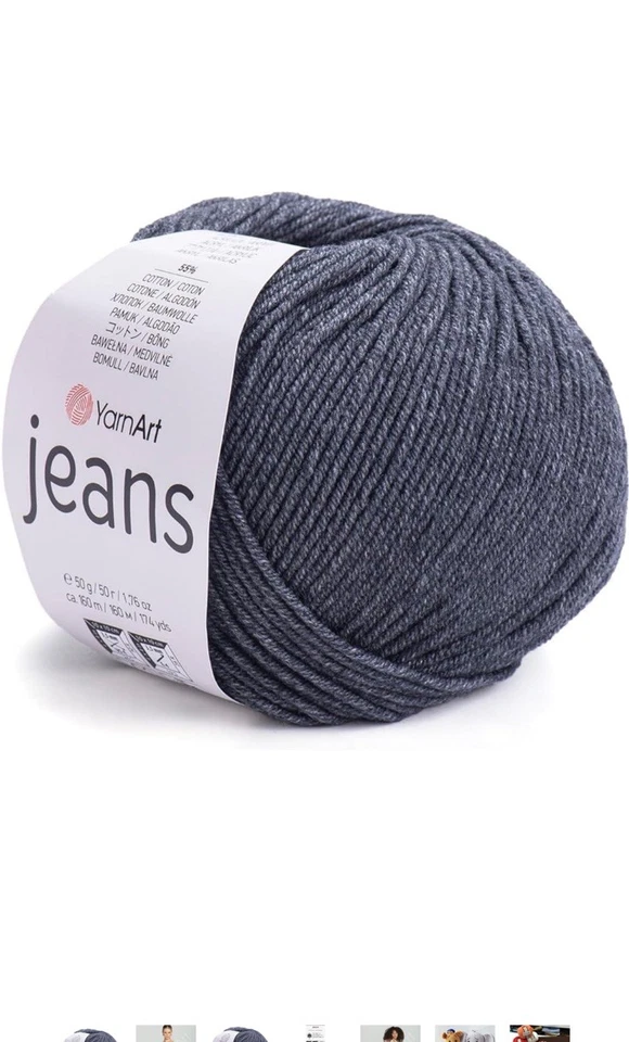 Yarnart Jeans Yarn Skeins 200G 696Yds Cotton Acrylic Sport Yarn