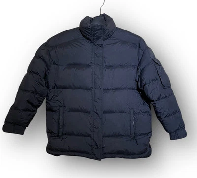 Abrigo chaqueta de nieve de invierno acolchada de plumón de ganso negro Obermeyer para mujer talla 12 23x29 Foto 1 de 4