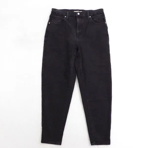 Levis Damen High Waist Mom Jeans Schwarz Denim Größe 31 Wasserlos Stretch Baumwolle - Bild 1 von 9
