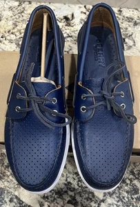 Sperry Men's Authentic Original 2-Eye Navy Perforated Boat Shoes STS23924 - Picture 1 of 7