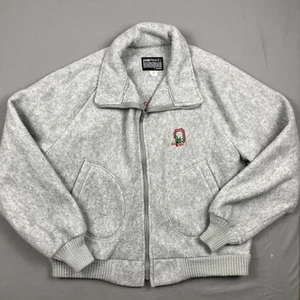 Vintage Polarfleece von Malden Ohio State bestickt Reißverschluss Gr. XL grau - Bild 1 von 7