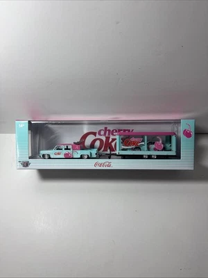 M2 Machines Cherry Coke Hauler 1973 Cheyenne & 1985 Chevrolet Camaro IROC-Z TW40 - Image 1 of 4