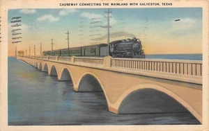# K463 GALVESTON, TX. POSTCARD, CAUSEWAY - Picture 1 of 2
