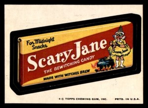 1974 Topps Wacky Packages Series 10 #8 Scary Jane Candy NM