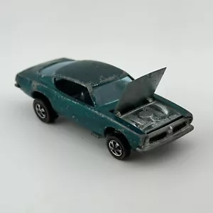 Vtg 1967 Original Mattel Hot Wheels Redline Custom Barracuda Aqua Car Hong Kong - Picture 1 of 14