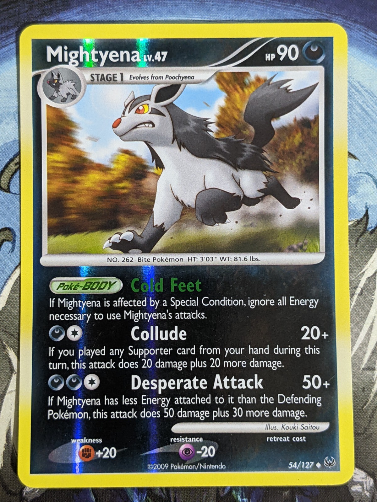 Mightyena 54/127 - Platinum - Reverse HOLO Uncommon - Pokemon - LP/NM