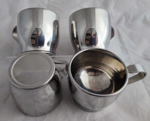 4 x Edelstahl Tassen - 4 doppelwandige Kaffeetassen - randvoll ca. 190 ml - Bild 1 von 6