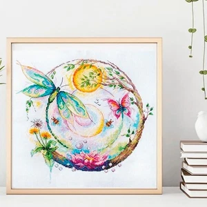 Cross Stitch Kit - Dragonfly, Insect Cross Stitch Art, Butterfly Embroidery - Picture 1 of 9